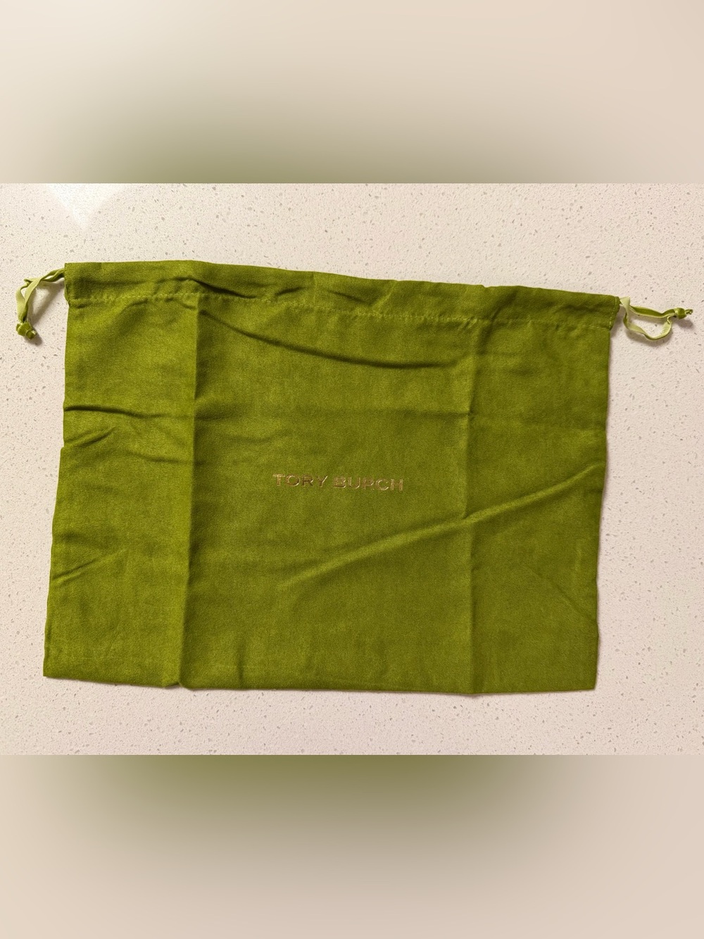 Tory Burch Olive Suede Logo Dust Pouch. Brand new. Measurements in pictures. - Picture 6 of 7